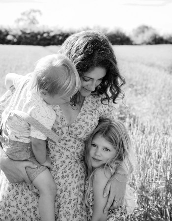 Family in corn fields 1