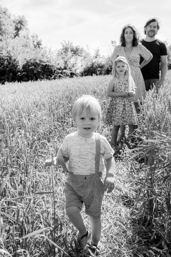 Family in corn fields 2